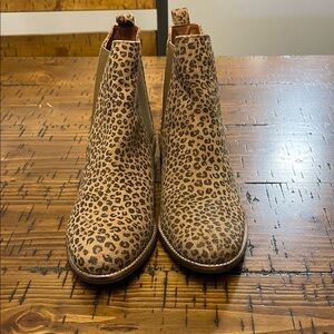 Lucy Avenue Leopard Print Ankle Boots
